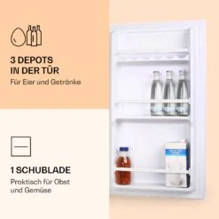 90L1-WH Kühlschrank 91 Liter 47 X 84 X 48 Cm (BxHxT) 41 DB Weiß -Küchenbedarf Angebote 10006675 de 0004 logo