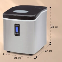 Mr. Black-Frost Eismaschine 150W Edelstahl Schwarz 15kg 15 Mr. Black-Frost Eismaschine 150W Edelstahl Schwarz 15kg -Küchenbedarf Angebote 10020109 yy 0011 dimensions