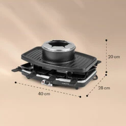 Entrecote 2-in-1 Raclettegrill & Fondue Naturstein 1100W 8 Personen -Küchenbedarf Angebote 10022268 yy 0006 logo