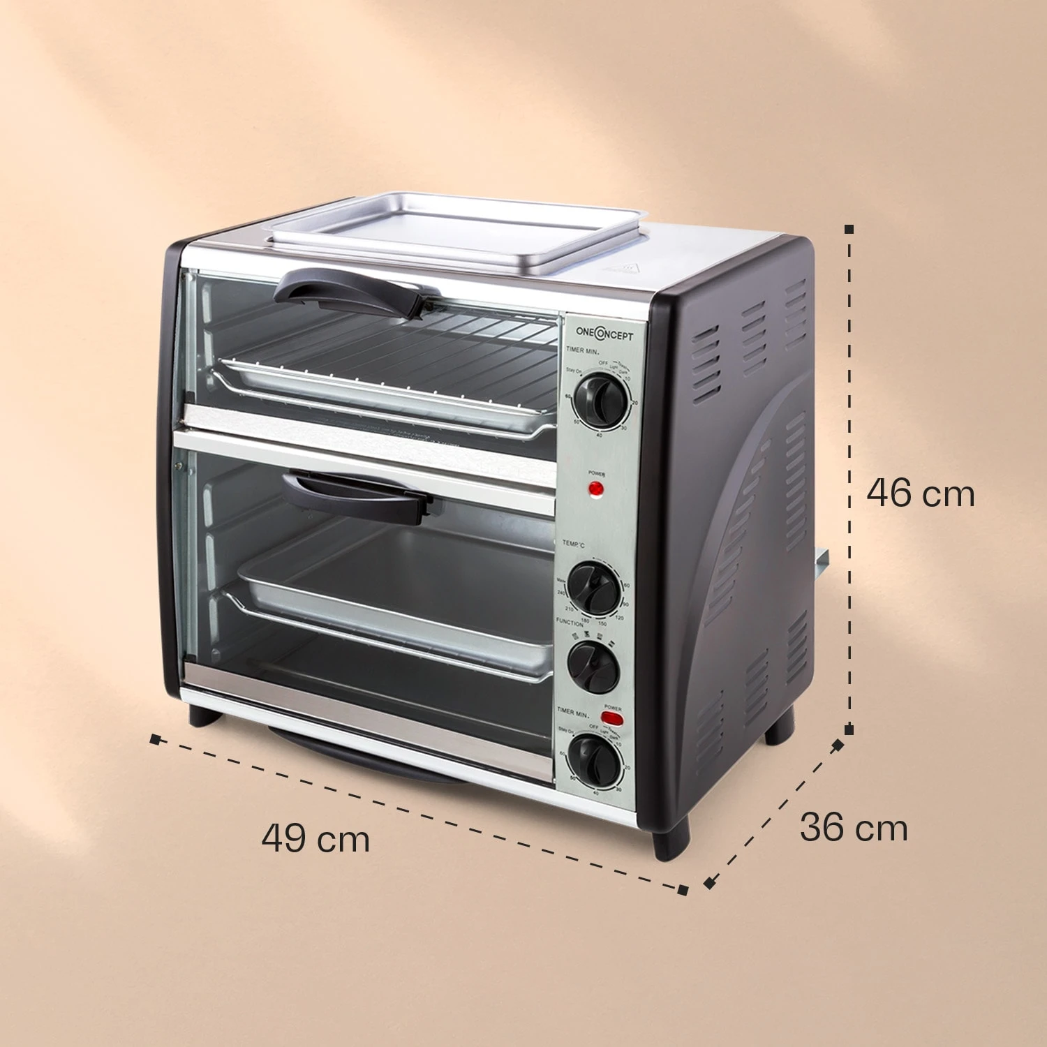 All-You-Can-Eat Doppel-Backofen Grillplatte 42 Liter 2350 Watt 7 All-You-Can-Eat Doppel-Backofen Grillplatte 42 Liter 2350 Watt – Bild 5