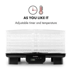 Bananarama Dörrautomat Schwarz 550W Trockner Dehydrator 6 Etagen -Küchenbedarf Angebote 10027831 yy 0005 logo Klarstein Bananarama Doerrautomat schwarz reedit