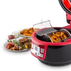 VitAir Turbo Heißluftfritteuse Rot-schwarz 1400W Grillen Backen 9l -Küchenbedarf Angebote 10028289 yy 0009 ambient 03 Klarstein VitAir Heissluftfritteuse