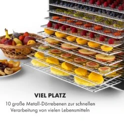 Fruit Jerky Steel 10 Dörrautomat 10 Etagen 1000 W Fläche: 1,5 M² Timer 13 Fruit Jerky Steel 10 Dörrautomat 10 Etagen 1000 W Fläche: 1,5 M² Timer -Küchenbedarf Angebote 10028437 de 0004 logo