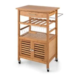 Louisiana Servierwagen Küchenwagen 5 Etagen Holz Handtuchhalter Mobil -Küchenbedarf Angebote 10028589 uk 0005 titel