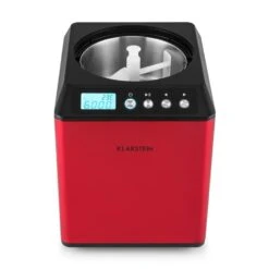 Vanilla Sky Eiscreme-Maschine Kompressor 2l 180W Edelstahl Rot -Küchenbedarf Angebote 10028874 yy 0005 front Klarstein Vanilla Sky Eismaschine