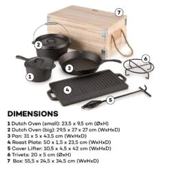 Hotrod Masterplan Dutch Oven Set 7-teilig BBQ Topfset Gusseisen -Küchenbedarf Angebote 10029164 yy 0008 logo