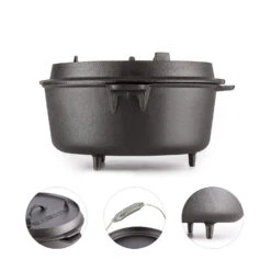 Hotrod 145 Dutch Oven BBQ-Topf 12 Qt / 11,4 Liter Gusseisen Schwarz -Küchenbedarf Angebote 10029168 yy 0004 logo