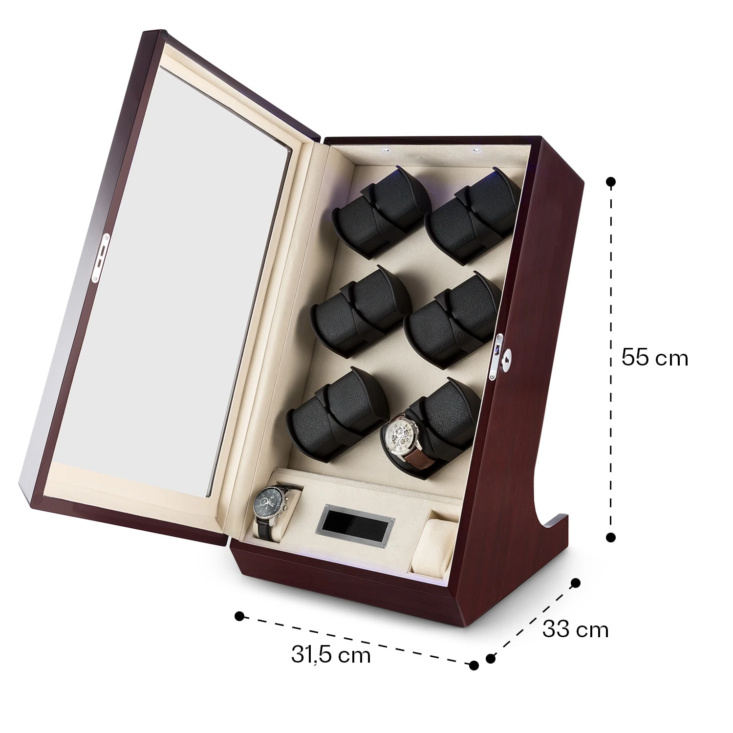 Klingenthal Uhrenbeweger Rechts-Links-Lauf Bis 2200U/d 12 Uhren RGB-LED Touch Abschließbar 10 Klingenthal Uhrenbeweger Rechts-Links-Lauf Bis 2200U/d 12 Uhren RGB-LED Touch Abschließbar – Bild 9