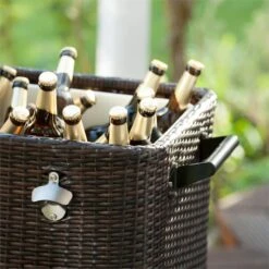 Springbreak Getränkewagen Kühlbox Terrassenkühlwagen 80l Rattandekor -Küchenbedarf Angebote 10029648 yy 0005 logo