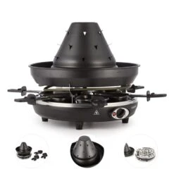 Taste Volcano Tartarengrill Raclettegrill 1500 W 6 Personen Schwarz -Küchenbedarf Angebote 10030307 yy 0006 detail Klarstein Tataren Grill Raclette Grill