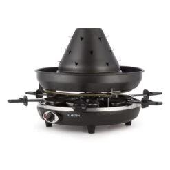 Taste Volcano Tartarengrill Raclettegrill 1500 W 6 Personen Schwarz -Küchenbedarf Angebote 10030307 yy 0007 front Klarstein Tataren Grill Raclette Grill