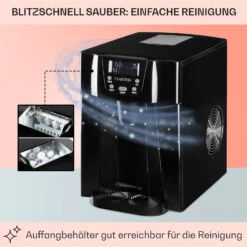 Ice Volcano 2G Eismaschine LED 12kg Je 24h 2l 6-12min Schwarz -Küchenbedarf Angebote 10030844 DE 0005 usp