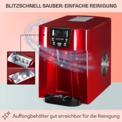Ice Volcano 2G Eismaschine LED 12kg Je 24h 2l 6-12min Rot -Küchenbedarf Angebote 10030849 DE 0005 usp