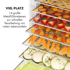 Fruit Jerky 14 Dörrautomat 1000W 30 Bis 70 °C 14 Etagen LC-Display -Küchenbedarf Angebote 10031317 de 0004 logo
