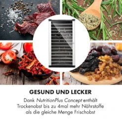Fruit Jerky 14 Dörrautomat 1000W 30 Bis 70 °C 14 Etagen LC-Display -Küchenbedarf Angebote 10031317 de 0005 logo