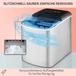 On-The-Rocks Eismaschine LED | 12kg Je 24h | 2.1l | Edelstahl Schwarz -Küchenbedarf Angebote 10031372 de 0005 usp