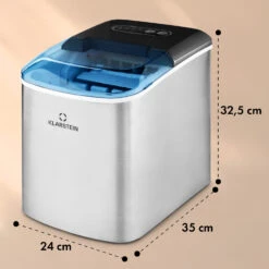 On-The-Rocks Eismaschine LED | 12kg Je 24h | 2.1l | Edelstahl Schwarz -Küchenbedarf Angebote 10031372 yy 0011 dimensions