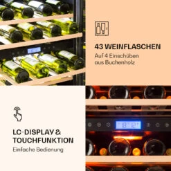 Vinovilla 43 Built-In Duo Weinkühlschrank 2 Zonen 129l 43 Fl Glastür -Küchenbedarf Angebote 10032031 de 0005 logo