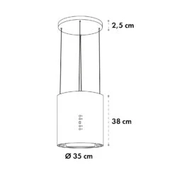 Barett Inselabzugshaube Ø35cm Umluft 558 M³/h LED Aktivkohlefilter -Küchenbedarf Angebote 10032302 yy 0009 logo