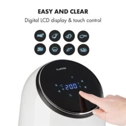 AirVital Heißluftfritteuse 1300W 2,5l CeraPlus-Antihaft Touch Weiß -Küchenbedarf Angebote 10032331 yy 0005 logo Klarstein AirVital Heissluftfritteuse 1300W weiss