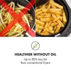 AirVital Heißluftfritteuse 1300W 2,5l CeraPlus-Antihaft Touch Weiß -Küchenbedarf Angebote 10032331 yy 0007 logo Klarstein AirVital Heissluftfritteuse 1300W weiss reedit