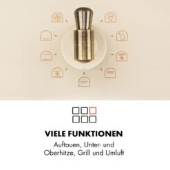 Victoria Einbaubackofen Retro-Design 9 Funktionen 50-250°C Elfenbein -Küchenbedarf Angebote 10032485 de 0004 logo