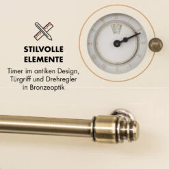 Victoria Einbaubackofen Retro-Design 9 Funktionen 50-250°C Elfenbein -Küchenbedarf Angebote 10032485 de 0006 logo