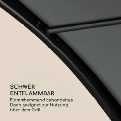 Steakhouse Grilldach 220x215x140cm PE 180 G/m² Flammhemmend Stahl Grau -Küchenbedarf Angebote 10032523 de 0009 logo