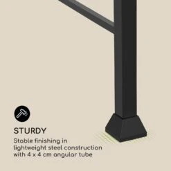 Steakhouse Grilldach 220x215x140cm PE 180 G/m² Flammhemmend Stahl Grau -Küchenbedarf Angebote 10032523 uk 0010 logo