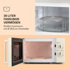 Caroline Mikrowellen-Grill 20 Ltr 700 W / 1000 W Ø 25,5cm Retro -Küchenbedarf Angebote 10032641 de 0003 logo