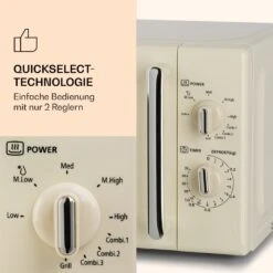 Caroline Mikrowellen-Grill 20 Ltr 700 W / 1000 W Ø 25,5cm Retro -Küchenbedarf Angebote 10032641 de 0004 logo