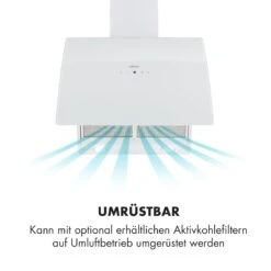 Annabelle 60 Dunstabzugshaube Glas 595 M³/h Touch-Armatur Weiß -Küchenbedarf Angebote 10032684 de 0005 logo