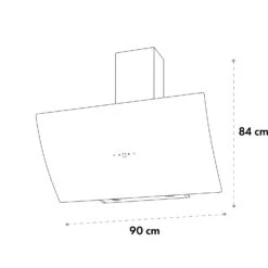 Annabelle 60 Dunstabzugshaube Glas 595 M³/h Touch-Armatur Weiß -Küchenbedarf Angebote 10032684 yy 0009 logo