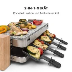 Prime-Rib Raclettegrill 8 Pers. 1500 W Natursteinplatte Edelstahl Holz -Küchenbedarf Angebote 10032695 de 0004 logo