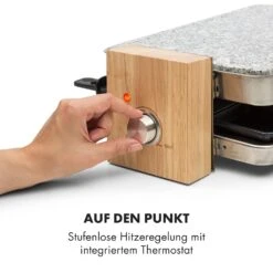 Prime-Rib Raclettegrill 8 Pers. 1500 W Natursteinplatte Edelstahl Holz -Küchenbedarf Angebote 10032695 de 0005 logo