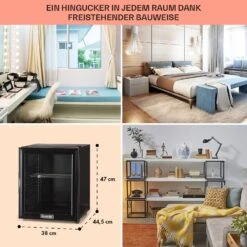 Brooklyn 32 Mini-Kühlschrank Glastür LED Ablage -Küchenbedarf Angebote 10032779 DE 0006 usp