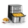 AeroVital Heißluftfritteuse 1700W 5,4 Liter Timer Edelstahl Silber