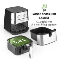 AeroVital Heißluftfritteuse 1700W 5,4 Liter Timer Edelstahl Silber 20 AeroVital Heißluftfritteuse 1700W 5,4 Liter Timer Edelstahl Silber -Küchenbedarf Angebote 10032848 yy 0009 logo Klarstein AeroVital Heissluftfritteuse silber reedit