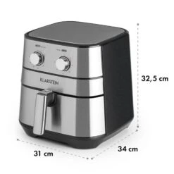 AeroVital Heißluftfritteuse 1700W 5,4 Liter Timer Edelstahl Silber 21 AeroVital Heißluftfritteuse 1700W 5,4 Liter Timer Edelstahl Silber -Küchenbedarf Angebote 10032848 yy 0010 logo Klarstein AeroVital Heissluftfritteuse silber reedit
