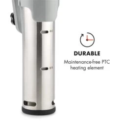 Quickstick Flex 1300W 3D Circulating 0-95 °C IPX7 Timer Silber -Küchenbedarf Angebote 10032906 yy 0008 logo Klarstein Quickstick Flex silber