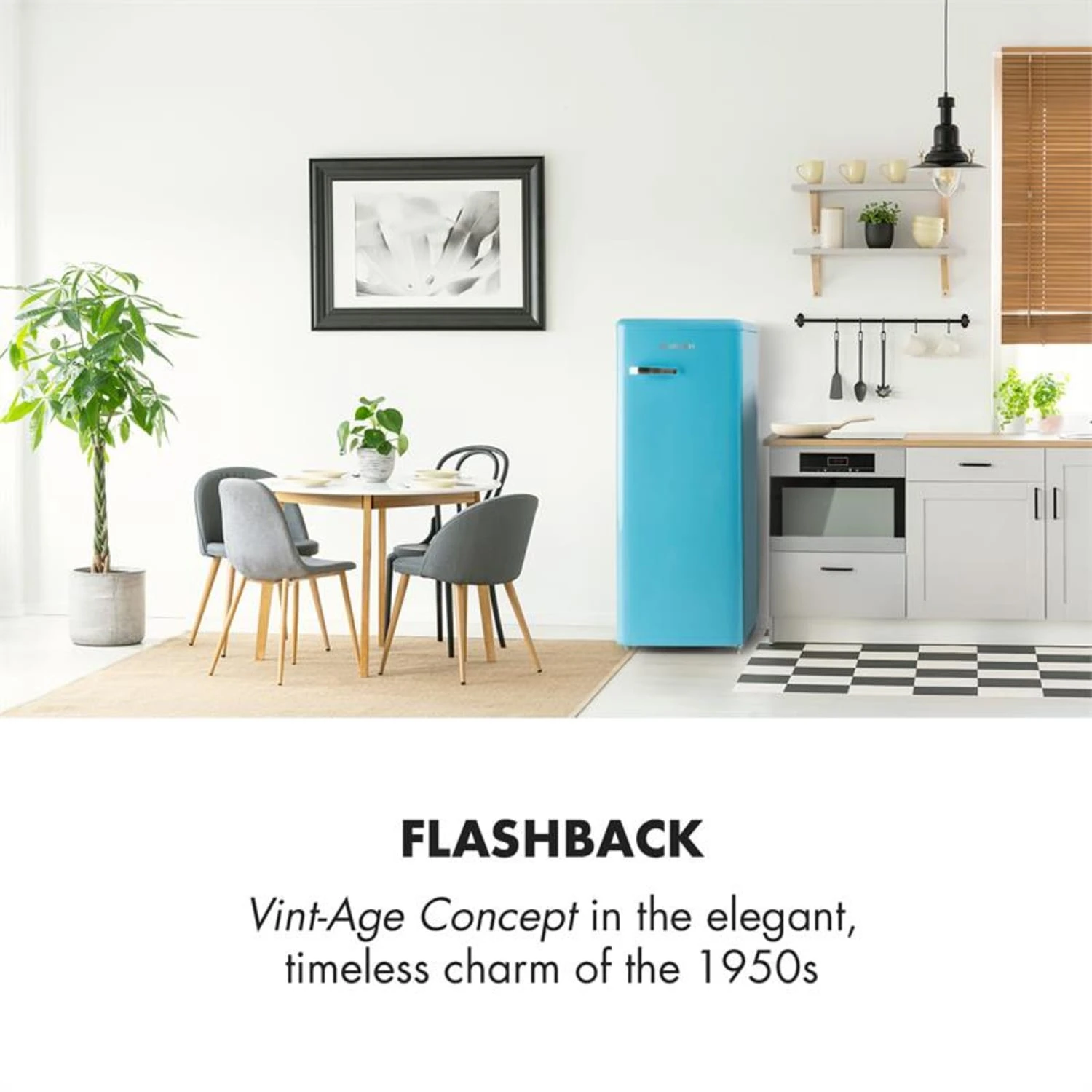 Irene XL Vollraumkühlschrank 240 Liter Retro-Design 4 Irene XL Vollraumkühlschrank 240 Liter Retro-Design – Bild 2