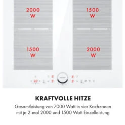 Delicatessa 60 Induktionskochfeld 4 Zonen 7000W Timer Weiß -Küchenbedarf Angebote 10033027 de 0004 logo