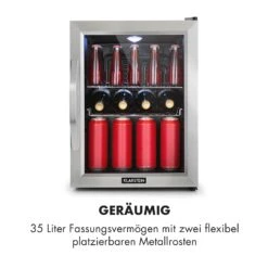 Beersafe M Kühlschrank 33 Liter 2 Böden Panoramaglastür Edelstahl -Küchenbedarf Angebote 10033119 de 0004 logo