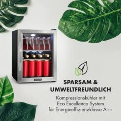 Beersafe M Kühlschrank 33 Liter 2 Böden Panoramaglastür Edelstahl -Küchenbedarf Angebote 10033119 de 0007 logo