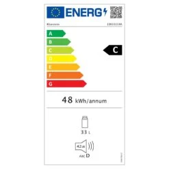Beersafe M Kühlschrank 33 Liter 2 Böden Panoramaglastür Edelstahl -Küchenbedarf Angebote 10033119 energy label