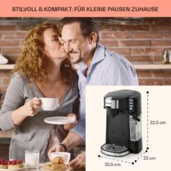 Baristomat 2-in-1-Heißgetränkeautomat Kaffee Tee Milchschaum -Küchenbedarf Angebote 10033138 de 0005 usp