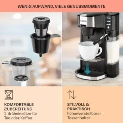 Baristomat 2-in-1-Heißgetränkeautomat Kaffee Tee Milchschaum -Küchenbedarf Angebote 10033138 de 0006 usp