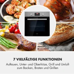 Kalahari Elektrischer Einbaubackofen 2300W 7 Funktionen Schwarz -Küchenbedarf Angebote 10033187 de 0008 logo