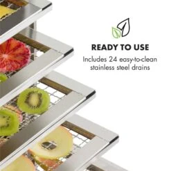 Master Jerky 24 Dörrautomat 5850W 40-90 °C 15h-Timer Edelstahl Silber -Küchenbedarf Angebote 10033214 yy 0004 logo Klarstein Master Jerky 24 Doerrautomat silber