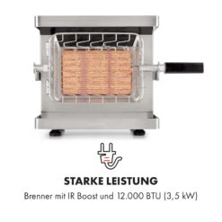 Crossfire Vertikaler Gasgrill 800°C Infrarot-Brenner 12.000 BTU Silber -Küchenbedarf Angebote 10033288 de 0003 logo